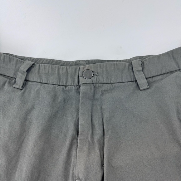 lululemon athletica Greenish/ Tan Flat Front Shorts - Picture 4 of 8